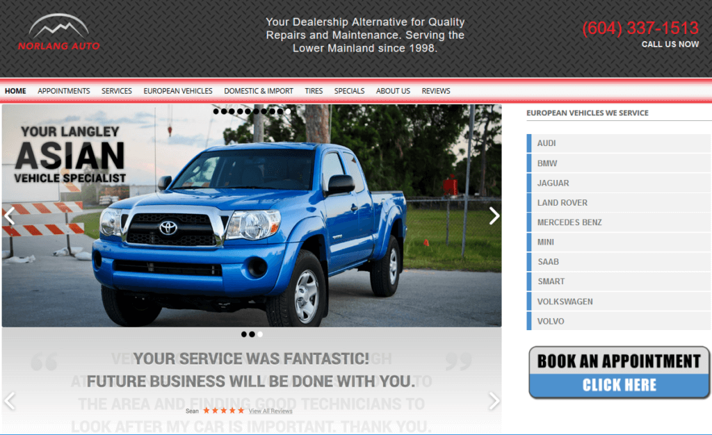 New Website Launched for Norlang Auto