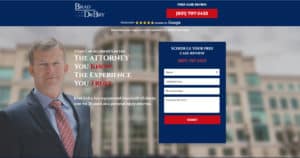 Savvy Landing Page for Car Accident Lawyer
