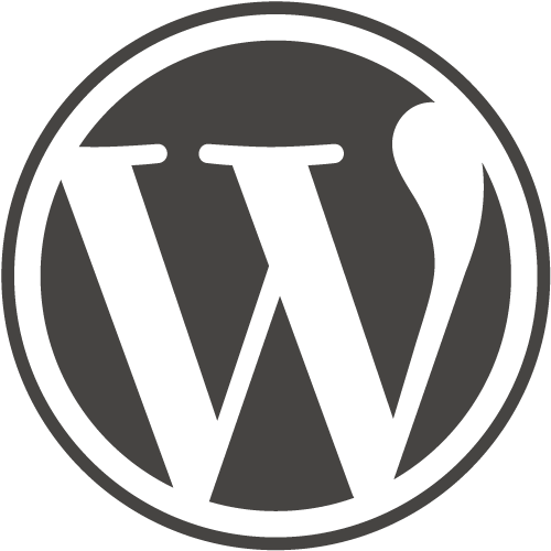 WordPress Logo in black-white